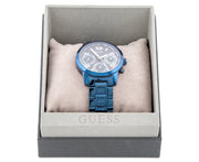 Guess F14 Chronograph Analog Blue Dial Blue Steel Strap Watch For Women - W0448L5