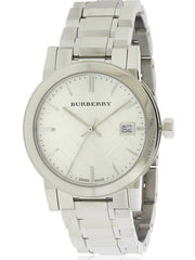 Burberry The City White Dial Silver Steel Strap Watch for Women - BU9100