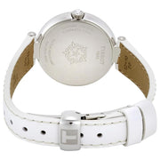 Tissot T Trend Flamingo Valentines Mother of Pearl White Dial White Leather Strap Watch For Women - T094.210.16.111.01