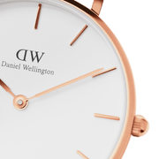 Daniel Wellington Roselyn 3A Petite White Dial Red NATO Strap Watch For Women - DW00100293