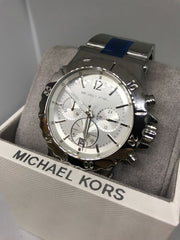 Michael Kors Dylan Silver Dial Silver Steel Strap Watch for Women - MK5312