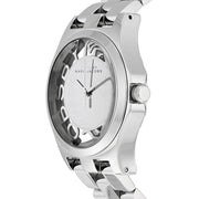 Marc Jacobs Henry Transparent Silver Dial Silver Steel Strap Watch for Women - MBM3205
