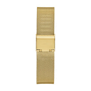 Guess Iconic Diamonds Gold Dial Gold Mesh Bracelet Watch For Women - GW0477L2