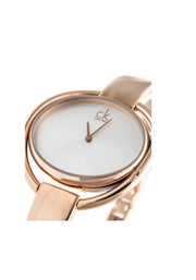 Calvin Klein Impetuos Silver Dial Rose Gold Steel Strap Watch for Women - K4F2N616