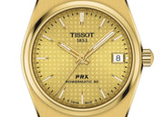 Tissot PRX Powermatic 80 Gold Dial Gold Steel Strap Watch for Men - T137.207.33.021.00