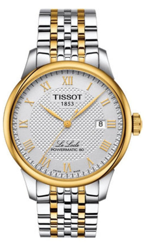 Tissot Le Locle Powermatic 80 Silver Dial Two Tone Steel Strap Watch For Men - T006.407.22.033.01