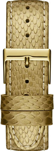 Guess Limelight Quartz Gold Dial  Gold Leather Strap Watch For Women - W0775L13