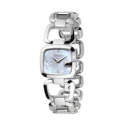 Gucci G Gucci Diamonds Mother of Pearl Dial Silver Steel Strap Watch For Women - YA125502