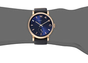 Marc Jacobs Baker Navy Blue Dial Navy Blue Leather Strap Watch for Women - MBM1329