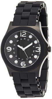 Marc Jacobs Pelly Black Dial Black Silicone Strap Watch for Women - MBM2528