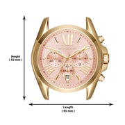 Michael Kors Bradshaw Gold Dial Two Tone Steel Strap Watch for Women - MK6359