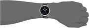 Fossil The Minimalist Carbon Series Black Dial Black Leather Strap Watch for Men - FS5497