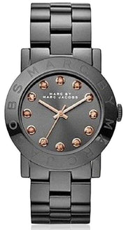 Marc Jacobs Rock Crystal Grey Dial Grey Steel Strap Watch for Women - MBM8596