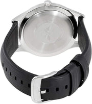 Emporio Armani Lambda Classic Quartz Black Dial Black Leather Strap Watch For Men - AR11020