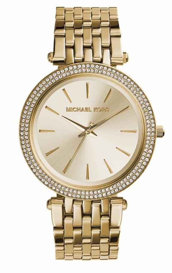 Michael Kors Darci Silver Dial Gold Stainless Steel Strap Watch for Women - MK3191