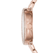 Emporio Armani Rosa Quartz Mother of Pearl White Dial Rose Gold Steel Strap Watch For Women - AR11355
