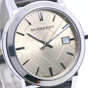Burberry The City Gold Dial Brown Leather Strap Watch for Men - BU9011