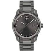 Movado Bold Verso Grey Dial Grey Steel Strap Watch for Men - 3600860