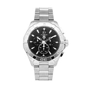Tag Heuer Aquaracer Chronograph Black Dial Silver Steel Strap Watch for Men - CAY1110.BA0927