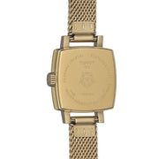 Tissot Lovely Square Silver Dial Gold Mesh Bracelet Watch For Women - T058.109.33.031.00