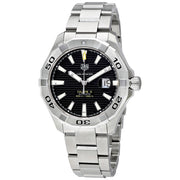 Tag Heuer Aquaracer Automatic Black Dial Silver Steel Strap Watch for Men - WAY2010.BA0927