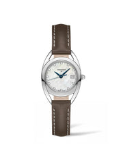 Longines Equestrian Mother of Pearl Dial Brown Leather Strap Watch for Women - L6.136.4.87.2