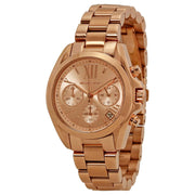 Michael Kors Bradshaw Chronograph Rose Gold Dial Rose Gold Steel Strap Watch for Women - MK5799