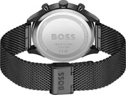 Hugo Boss Gregor Chronograph Black Dial Black Mesh Bracelet Watch For Men - 1514065
