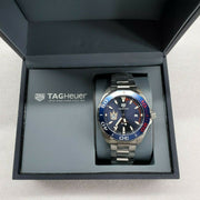 Tag Heuer Aquaracer Henrik Lundqvist Special Edition Blue Dial Silver Steel Strap Watch for Men - WAY101J.BA0746