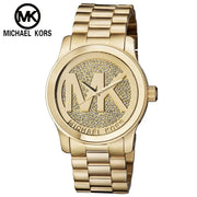 Michael Kors Runway Gold Dial Gold Steel Strap Watch for Women - MK5706