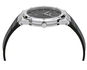 Salvatore Ferragamo F-80 Classic Black Dial Black Leather Strap  Watch for Men - SFDT00219