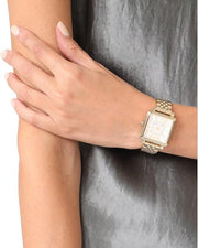 Marc Jacobs Vic Silver Dial Gold Steel Strap Watch for Women - MJ3462