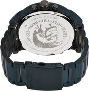 Diesel Daddy 2.0 Chronograph Grey Dial Blue Steel Strap Watch For Men - DZ7414