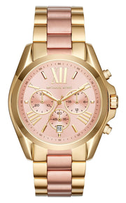 Michael Kors Bradshaw Gold Dial Two Tone Steel Strap Watch for Women - MK6359