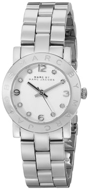 Marc Jacobs Mini Amy White Dial Silver Steel Strap Watch for Women - MBM3055