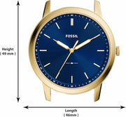 Fossil The Minimalist 3H Analog Blue Dial Blue Leather Strap Watch for Men - FS5789