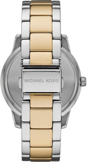 Michael Kors Tibby Multifunction White Dial Two Tone Steel Strap Watch For Women - MK6825