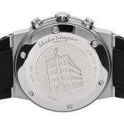 Salvatore Ferragamo Sapphire Chrono Black Dial Black Silicone Strap Watch for Men - SFME00121