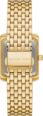 Michael Kors Emery Pave Analog Green Dial Gold Steel Strap Watch for Women - MK4742