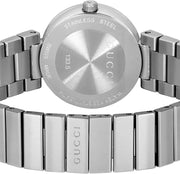 Gucci Interlocking G Brown Dial Silver Steel Strap Watch For Women - YA133506