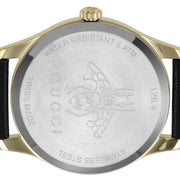 Gucci G-Timeless Mother of Pearl Dial Black Leather Strap Watch For Women - YA126589