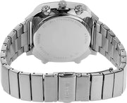 Fossil Retro Analog-Digital Black Dial Silver Steel Strap Watch for Men - FS5890
