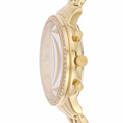 Fossil Neutra Chronograph Gold Dial Gold Steel Strap Watch for Women - ES5219