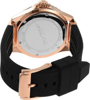 Michael Kors Everest Analog Rose Gold Dial Black Silicone Strap Watch For Women - MK7358