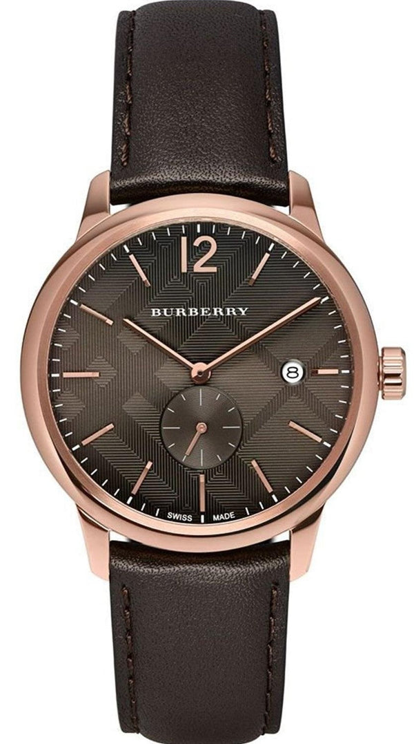 Burberry The Classic Brown Dial Brown Leather Strap Watch for Men - BU10012