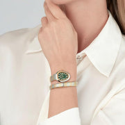 Just Cavalli Aversa Green Dial Two Tone Steel Strap Watch for Women - JC1L222M0075