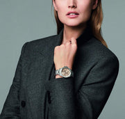 Hugo Boss Hera Chronograph Silver Dial Two Tone Steel Strap Watch for Women - 1502446