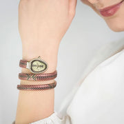Just Cavalli Glam Snake Gold Dial Multicolor Steel Strap Watch for Women - JC1L163M0245