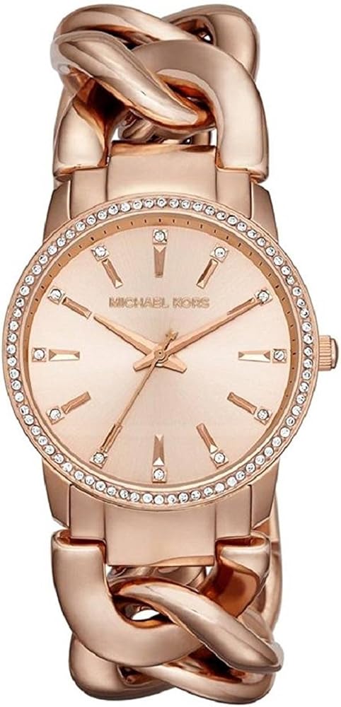 Michael Kors Nini Quartz Crystals Rose Gold Dial Rose Go Watch For Women - MK3236