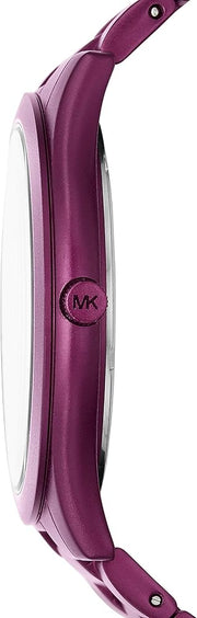 Michael Kors Slim Runway Quartz Purple Dial Purple Steel Strap Watch For Women - MK4507